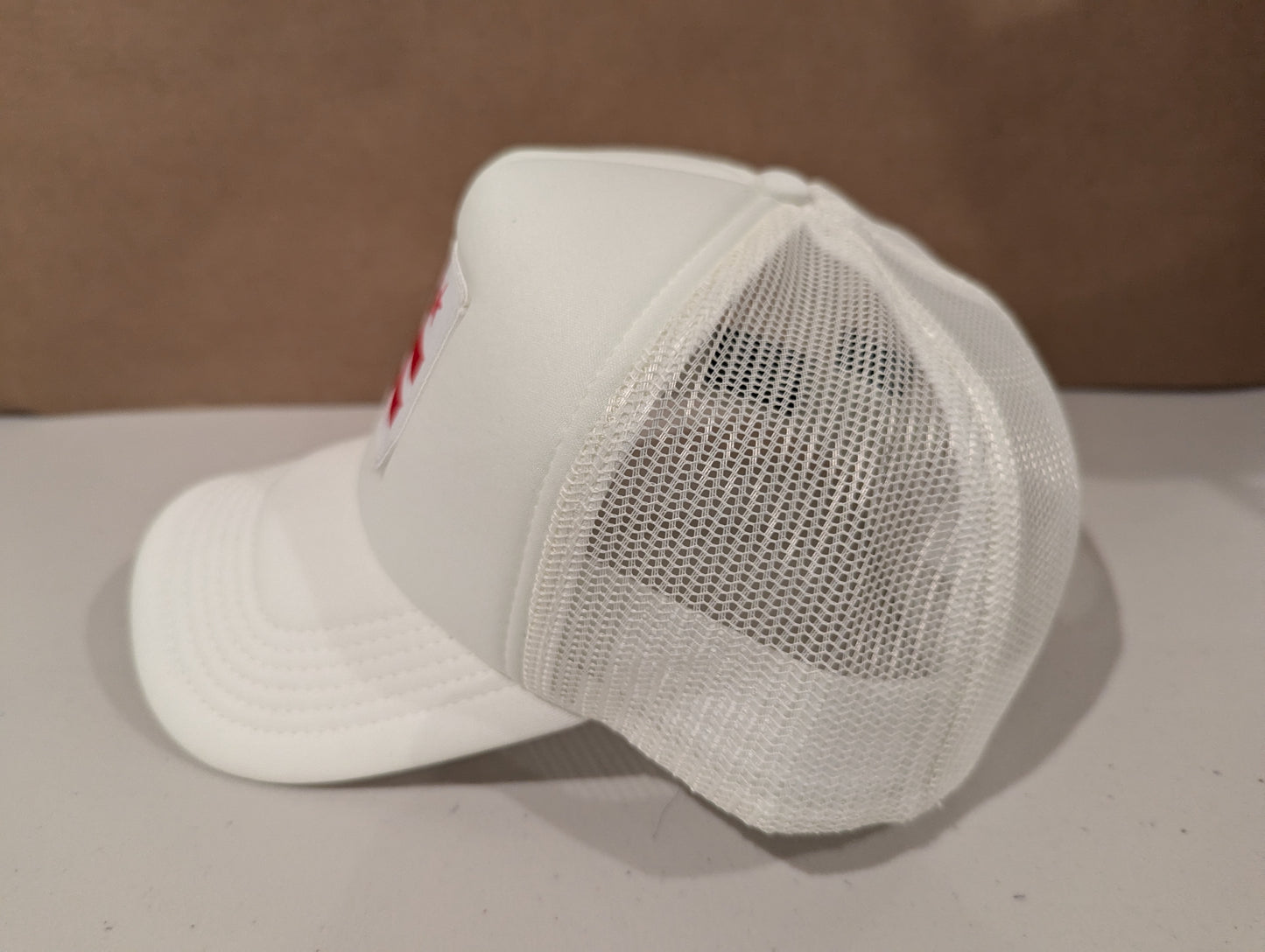 Washington DC Flag Foam Patch Hat - White