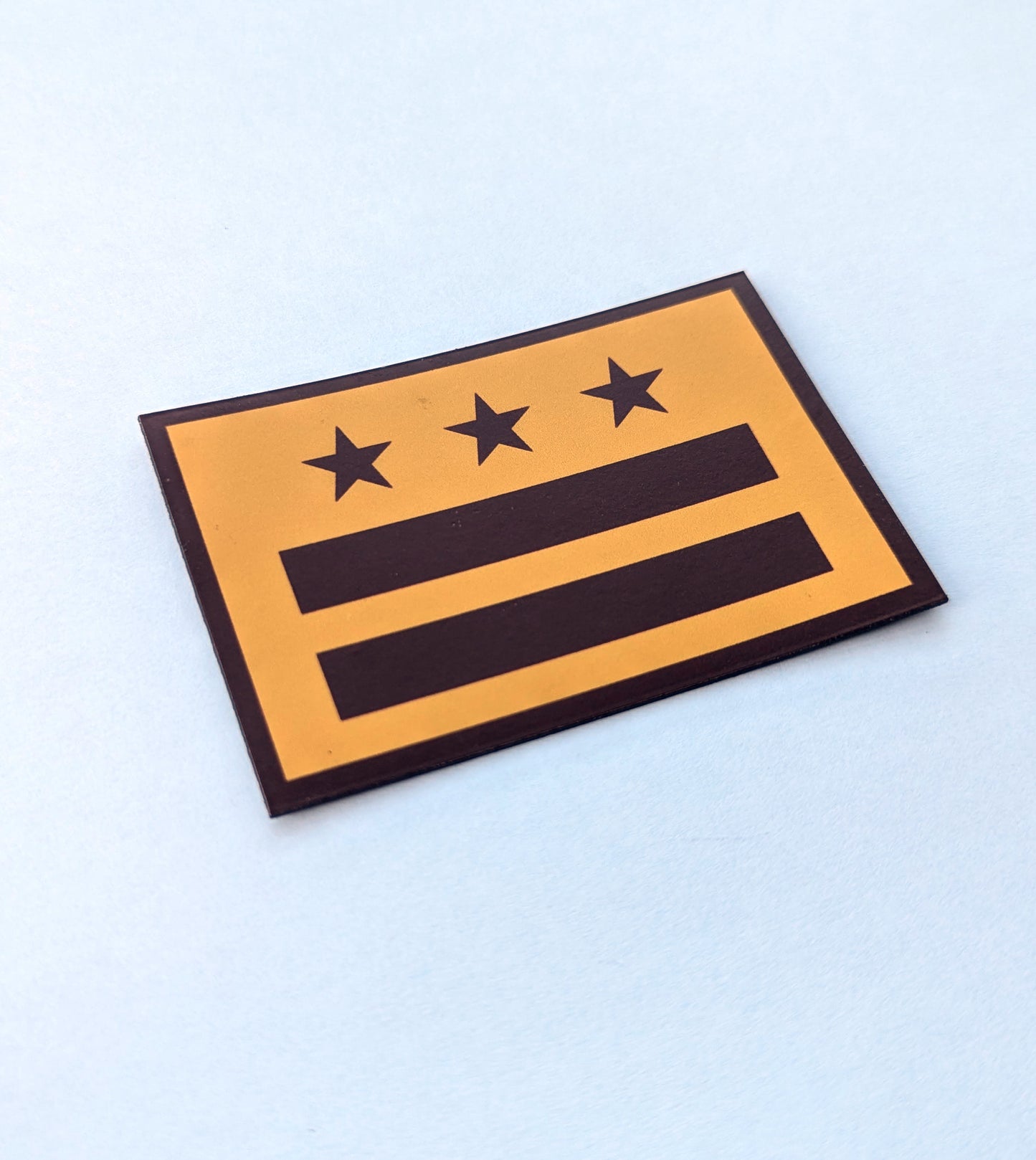 Washington DC Flag Burgundy and Gold Bumper Magnet