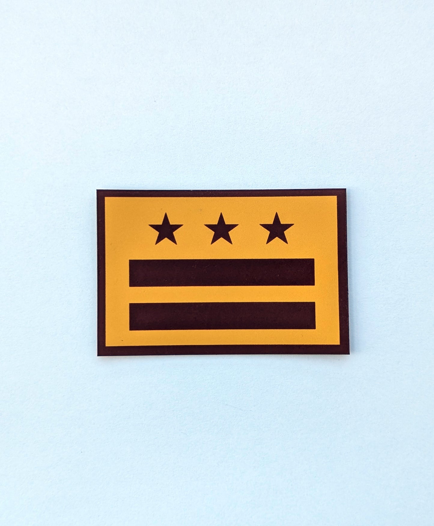 Washington DC Flag Burgundy and Gold Bumper Magnet