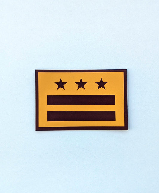 Washington DC Flag Burgundy and Gold Bumper Magnet