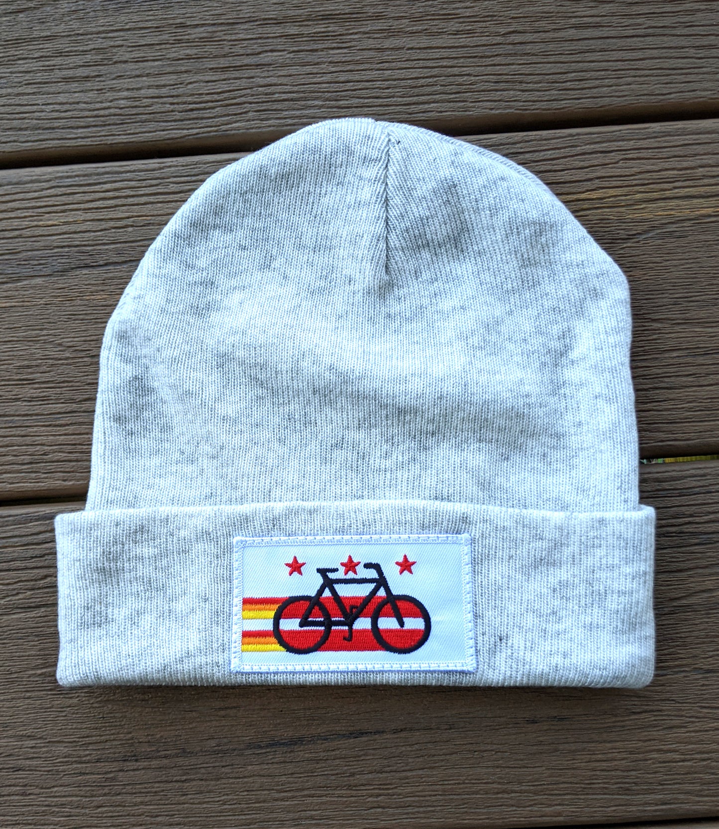 Washington DC Bike Light-weight Beanie Hat - Grey