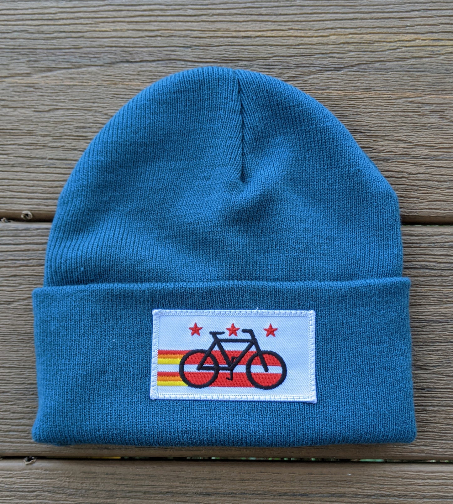 Washington DC Bike Light-weight Beanie Hat - Blue