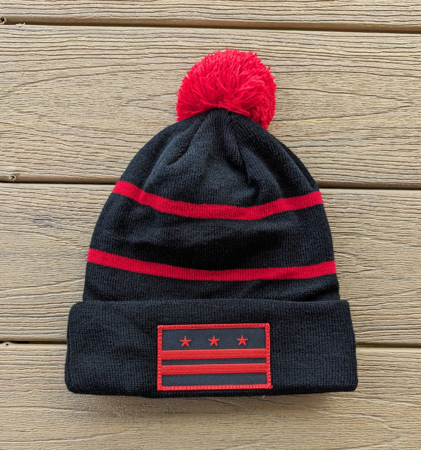 Washington DC Flag Pom Winter Hat