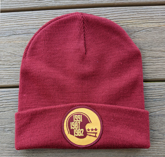 Washington DC Glory Years Light-weight Beanie Hat - Burgundy