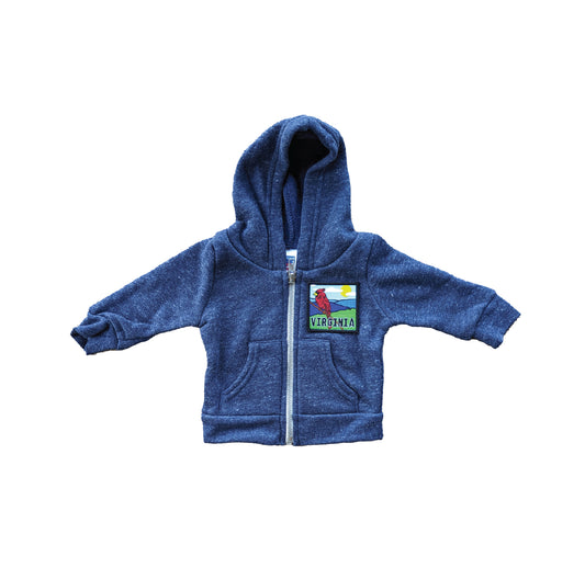 Virginia Cardinal Zip Hoodie - Baby Sizes - Size 3M-24M