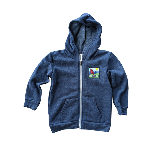 Virginia Cardinal Zip Hoodie - Toddler / Kids Sizes - Size 2-6
