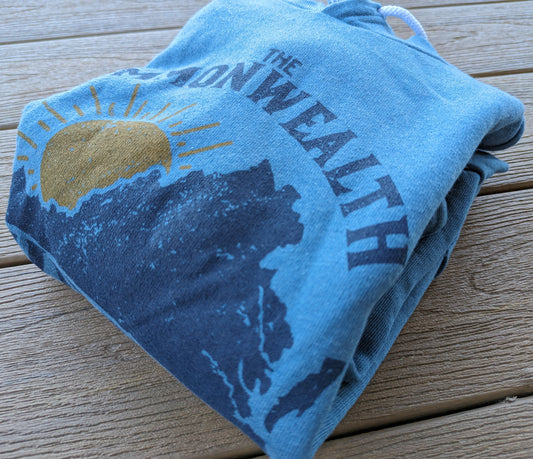 The Commonwealth of Virginia Hoodie Sweatshirt - Teal Blue