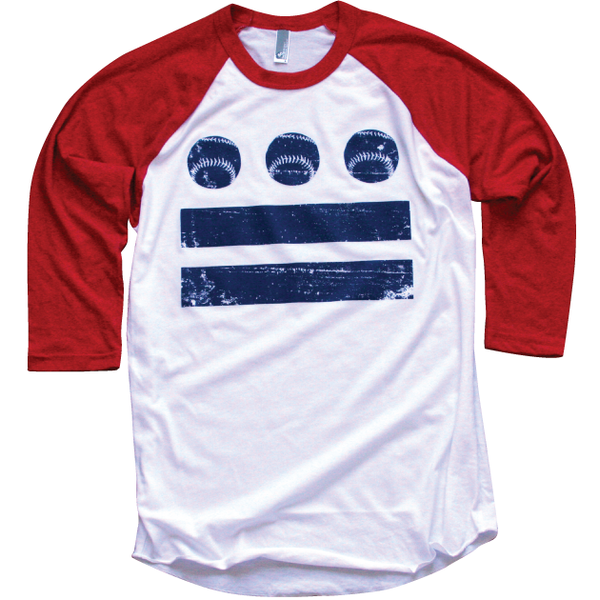 Red White and Blue Washington DC Baseball Flag T-shirt