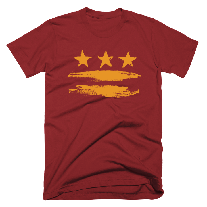 Burgundy and Gold Washington DC flag