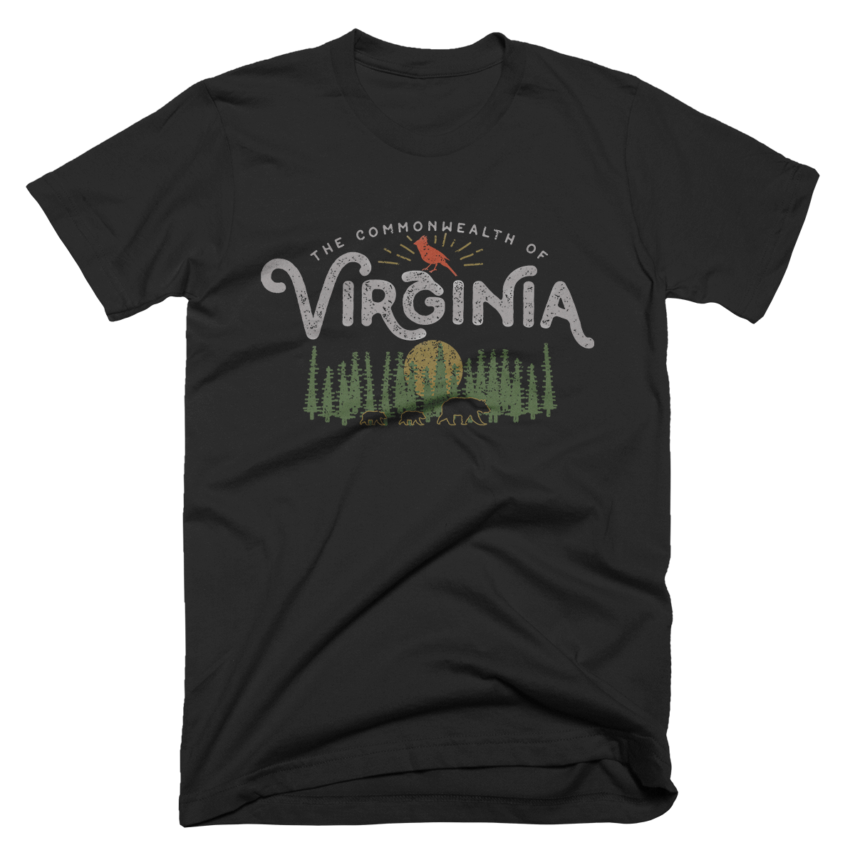 Virginia State T-shirt (Black Tee)