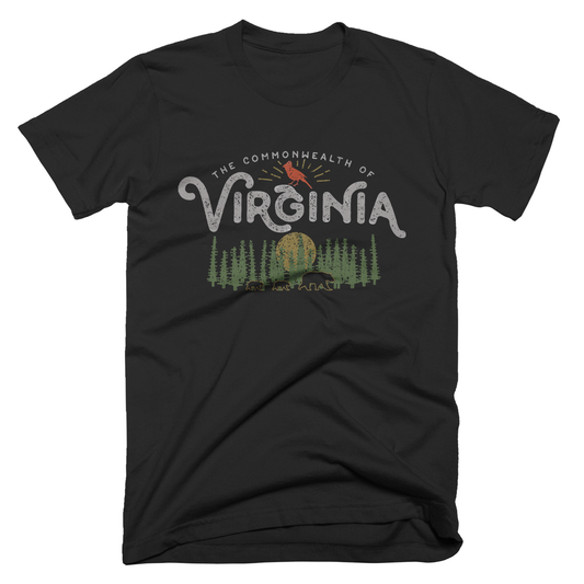 Virginia  State T-shirt (Black Tee)