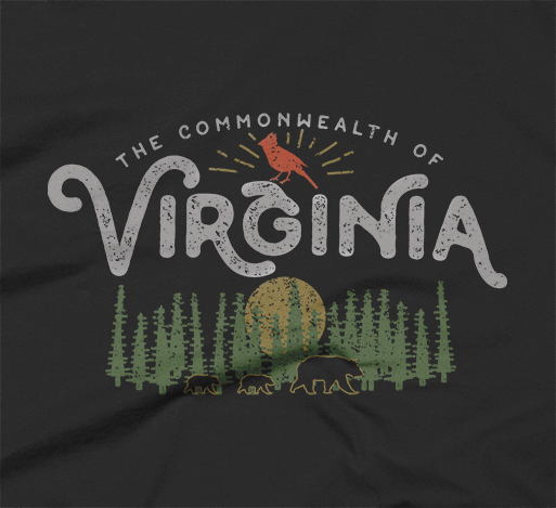 Virginia State T-shirt (Black Tee)