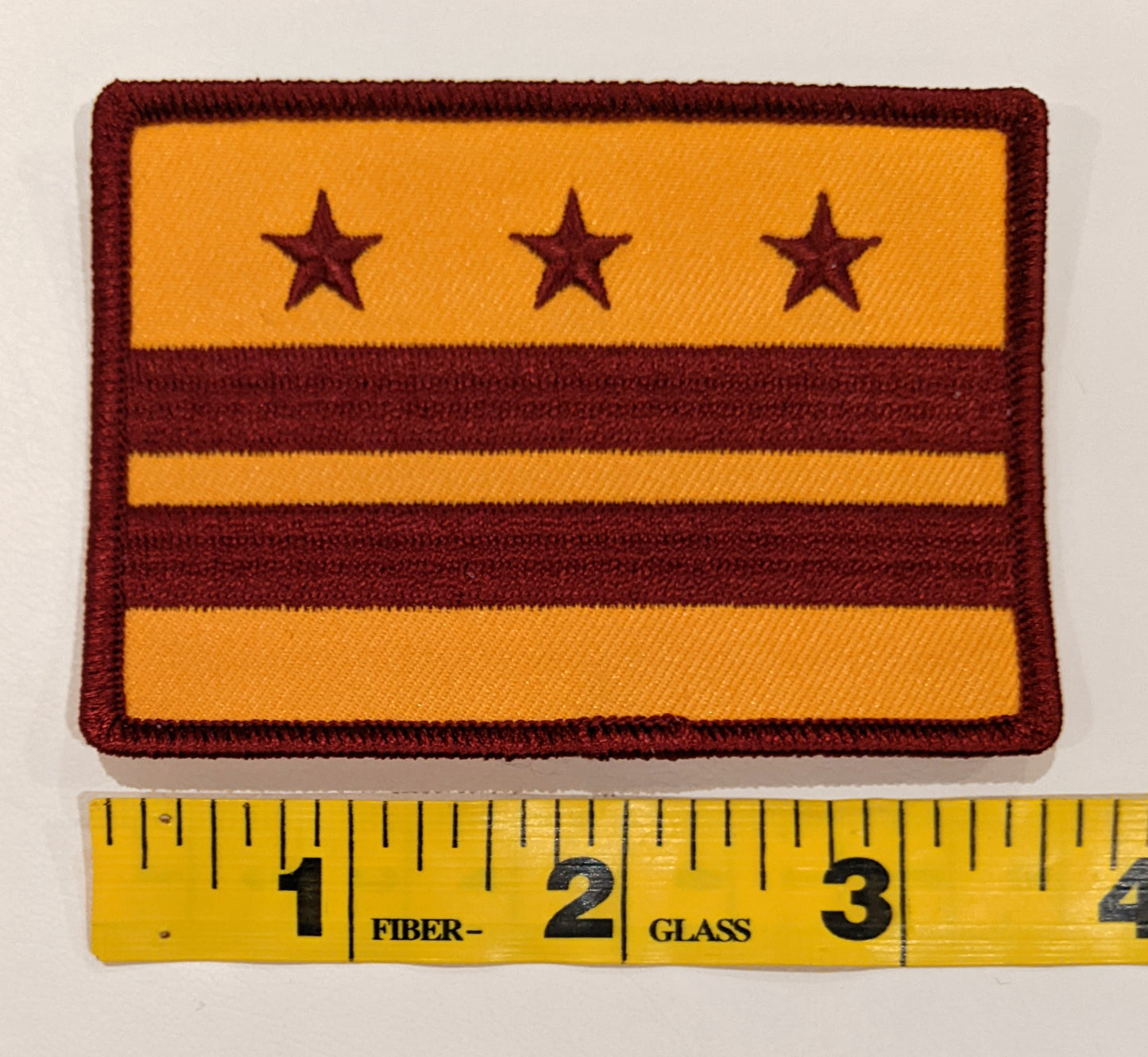 Burgundy and Gold DC flag Patch
