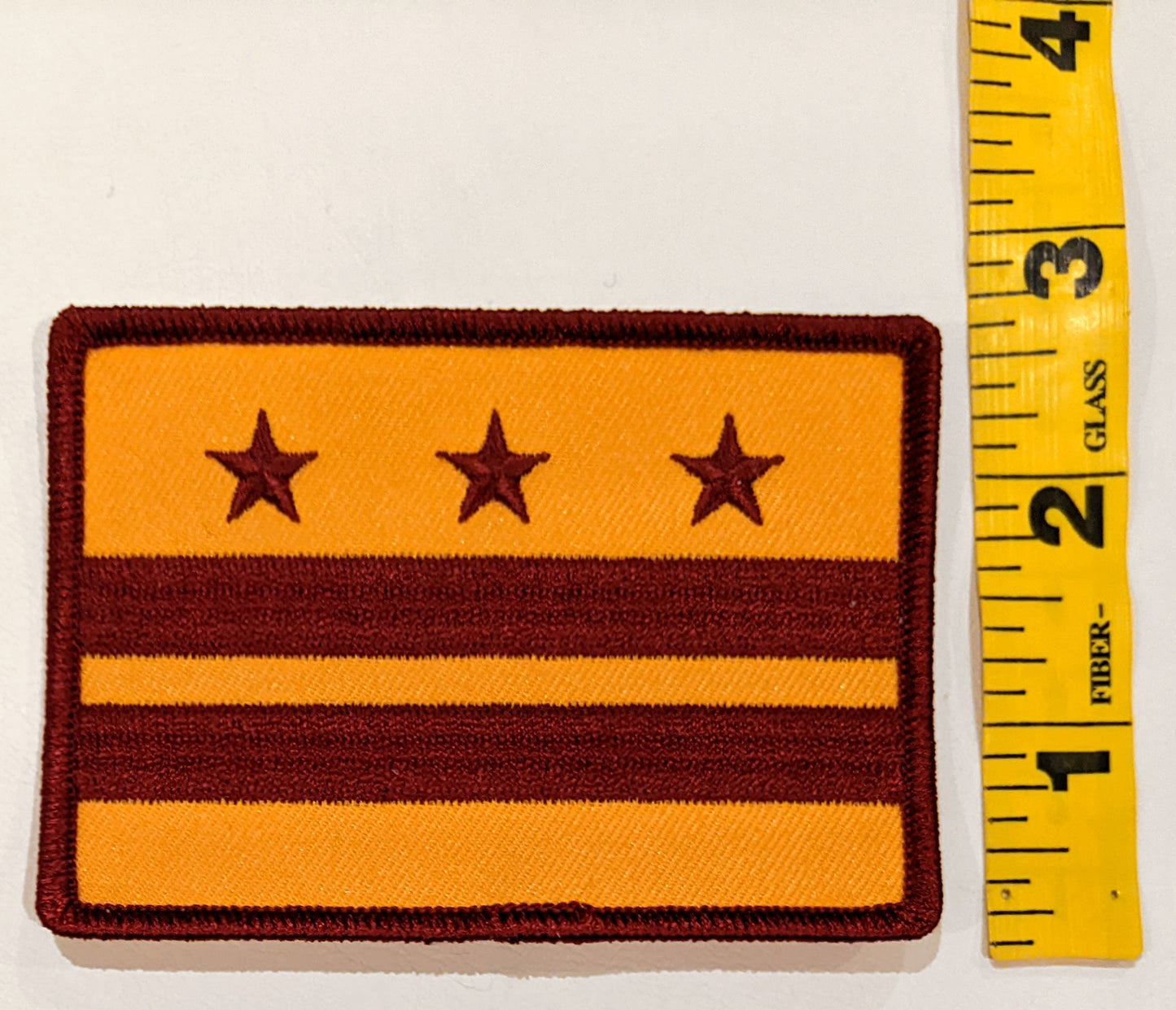 Burgundy and Gold DC flag Patch