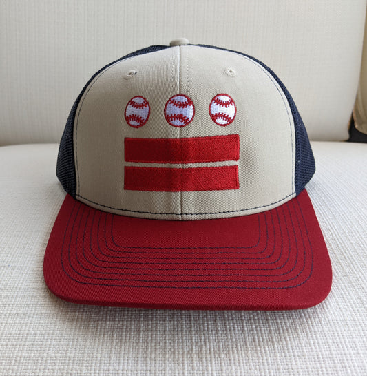 Washington DC Baseball Flag Snapback Hat