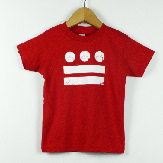 Washington DC Baseball Flag Toddler & Kids Shirt