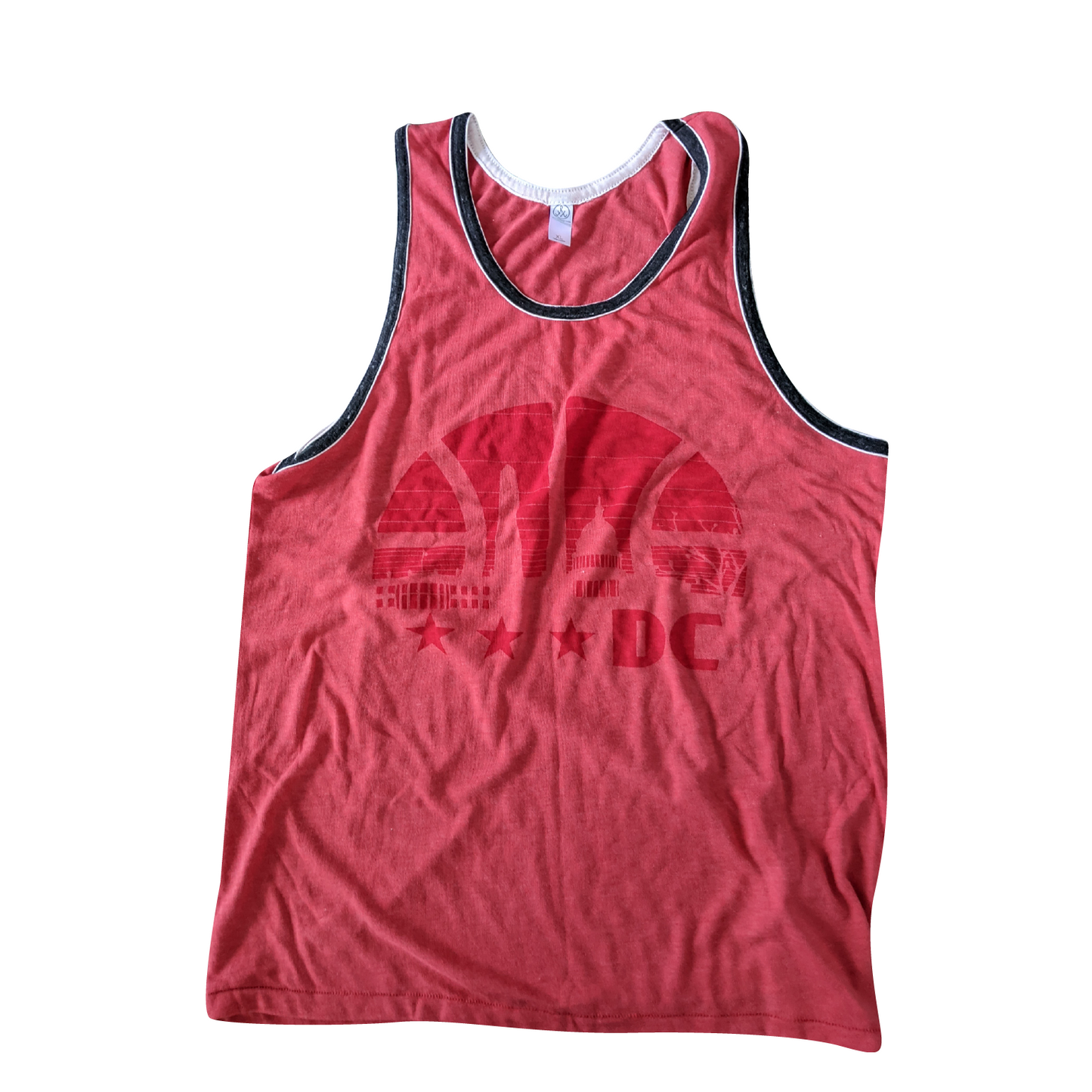 Basketball Tank Top - Red on Red