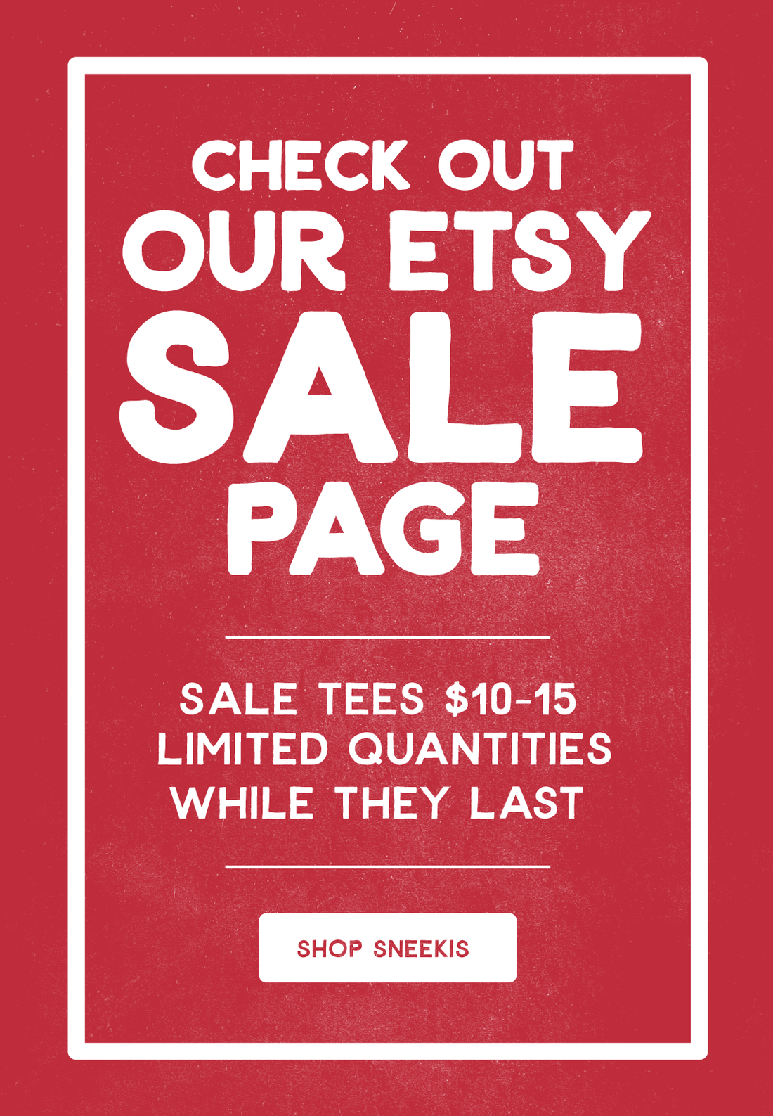 Our New Etsy Sale section
