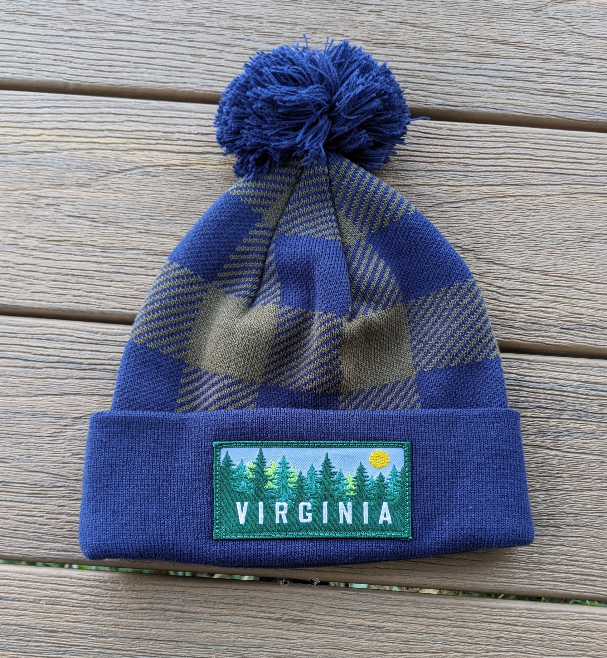 Virginia Plaid Beanie Winter Hat