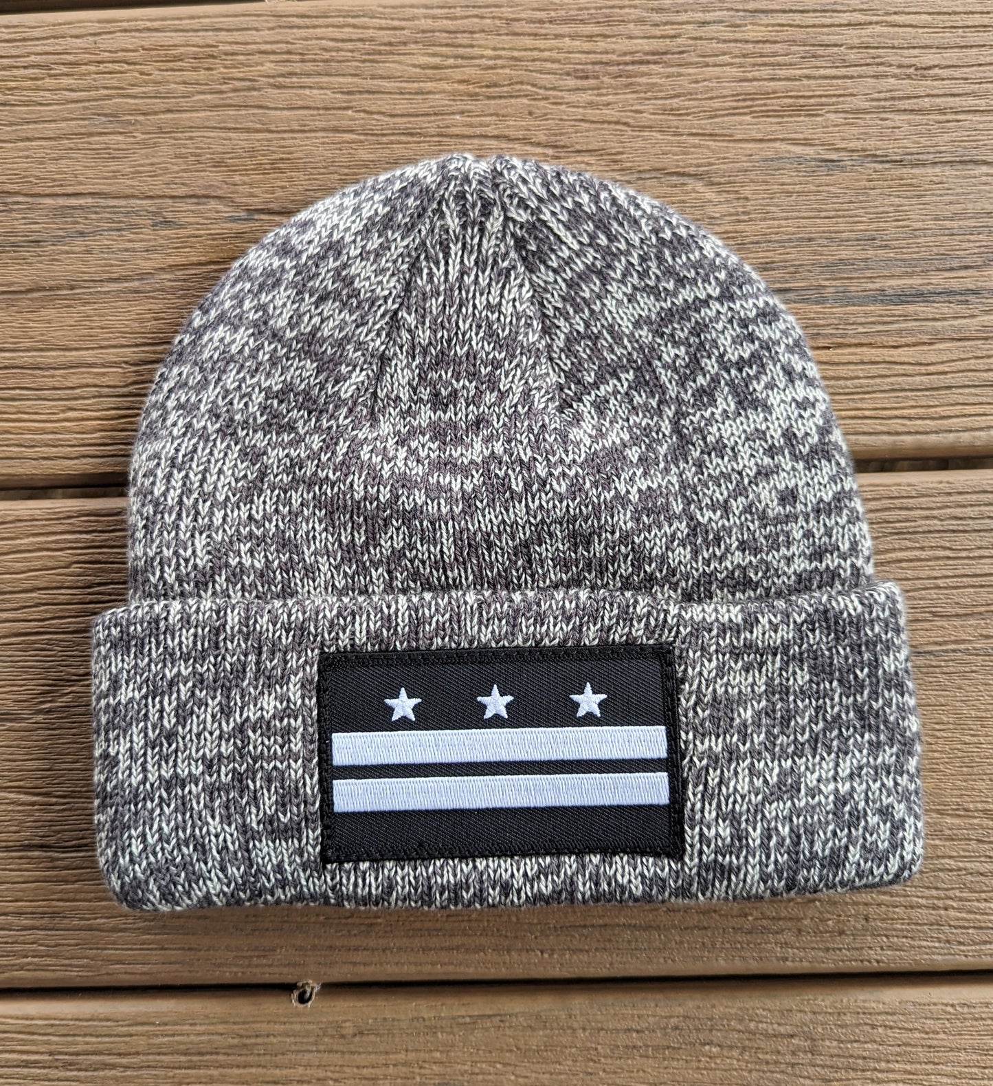 Washington DC Flag Beanie Winter Hat - Glow in the Dark Skull Cap