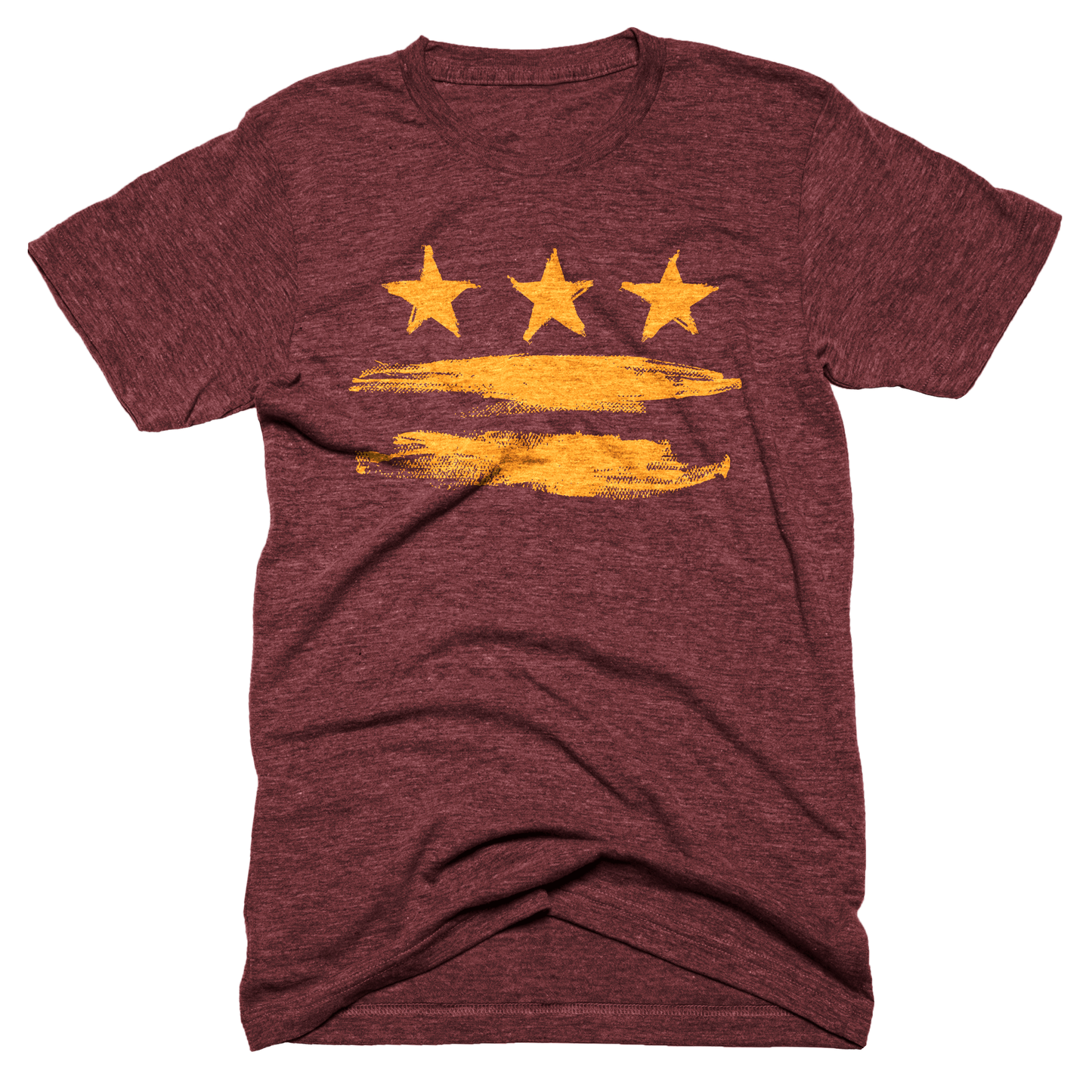 Washington DC Flag Burgundy & Gold Football T-shirt