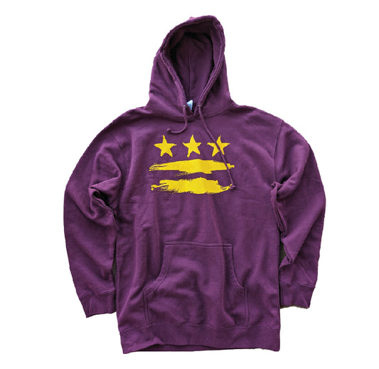 Burgundy & Gold DC Flag Hoodie Sweatshirt