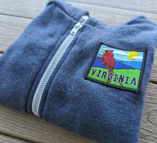 Virginia Cardinal Zip Hoodie - Toddler / Kids Sizes - Size 2-6