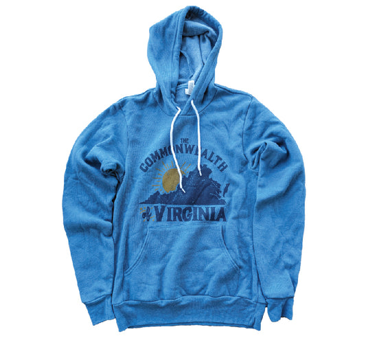 The Commonwealth of Virginia Hoodie Sweatshirt - Teal Blue