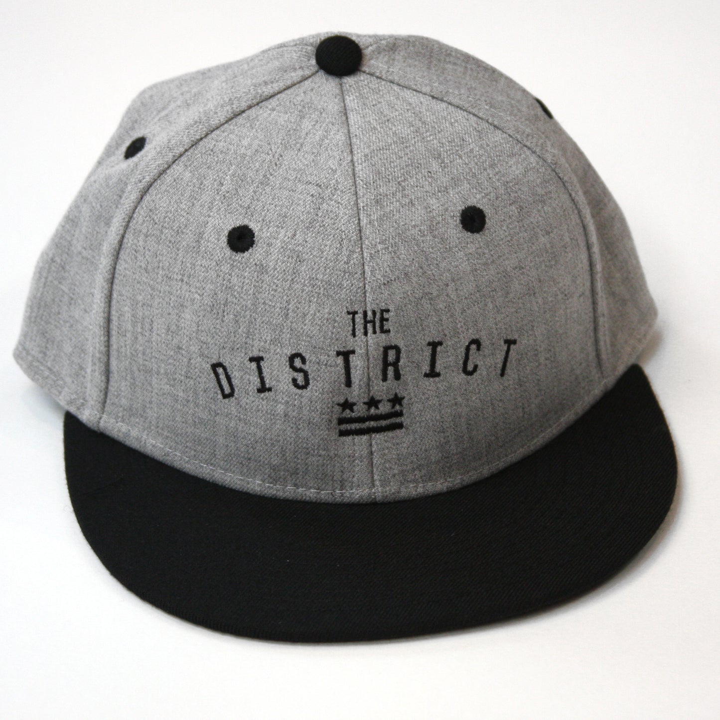 Washington DC "The District" Grey Fitted Flat Brim Hat
