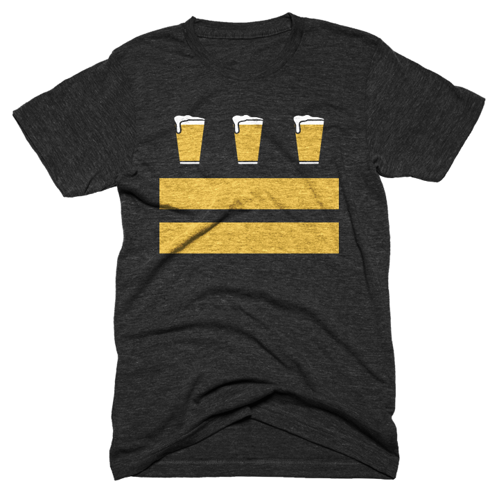 Washington DC beer flag t-shirt