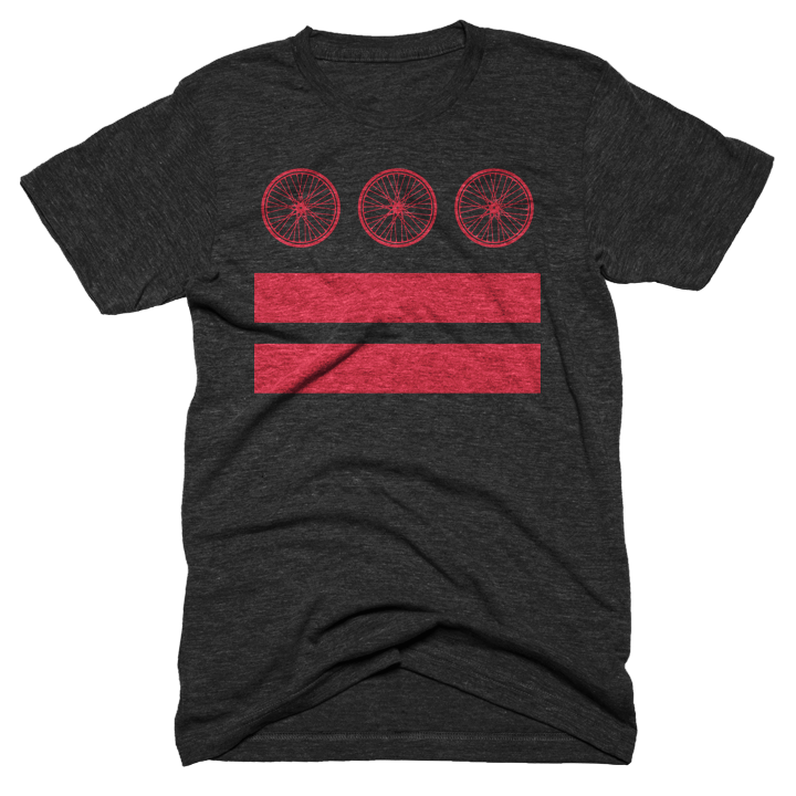 Washington DC Bike Flag t-shirt