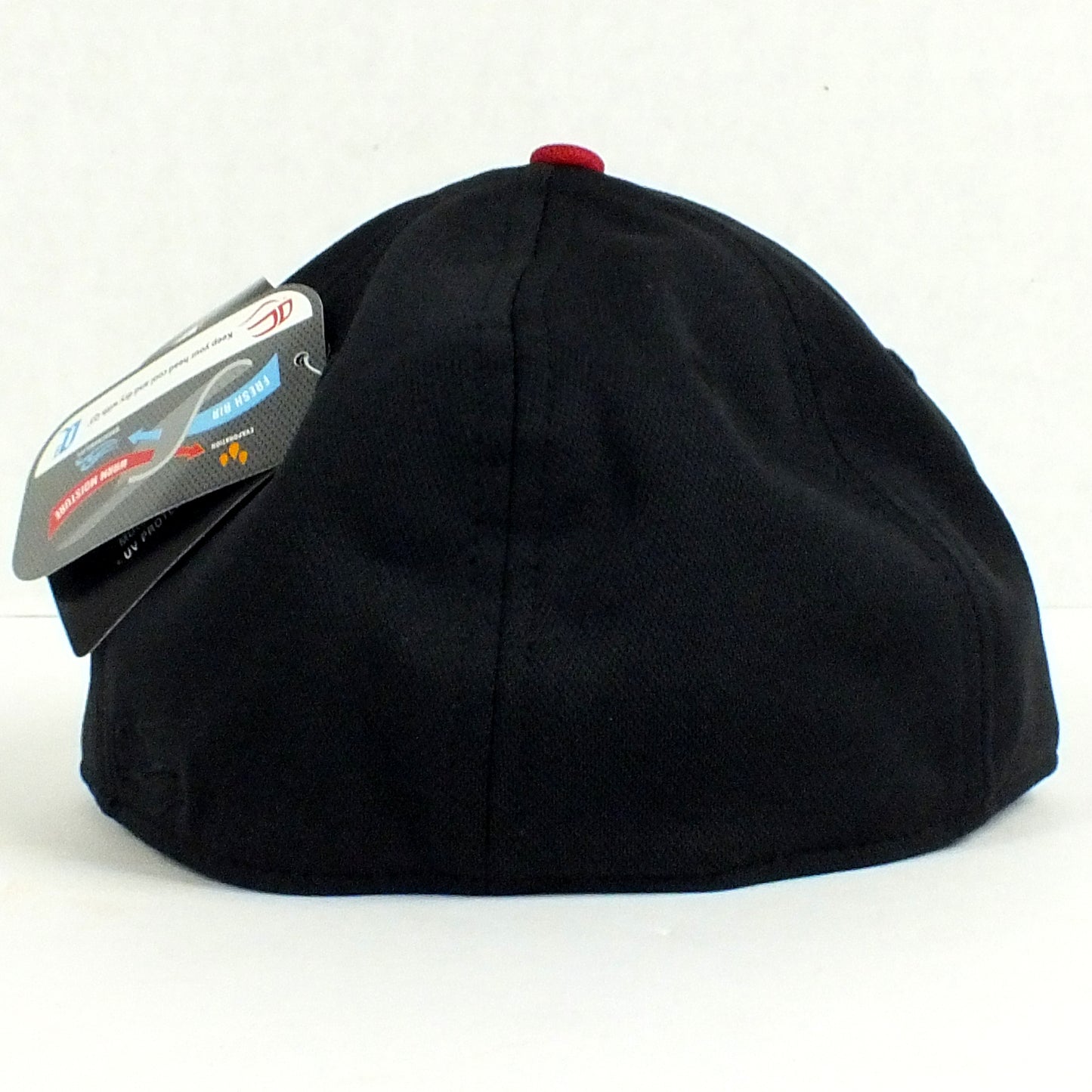 Washington DC Flag Black and Red Fitted Flat Brim Hat