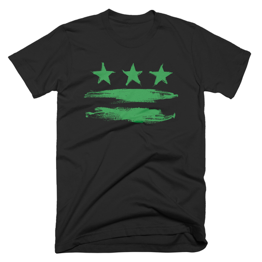 Washington DC FLAG - Green Limited Flag T-Shirt