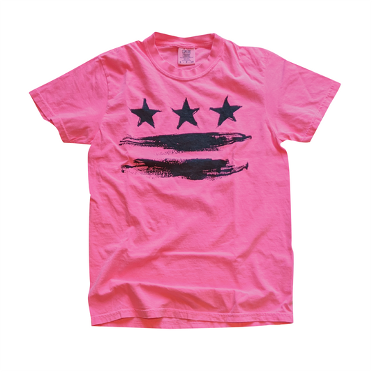 Hot Pink & Black DC Flag - Limited Edition Thick T-shirt