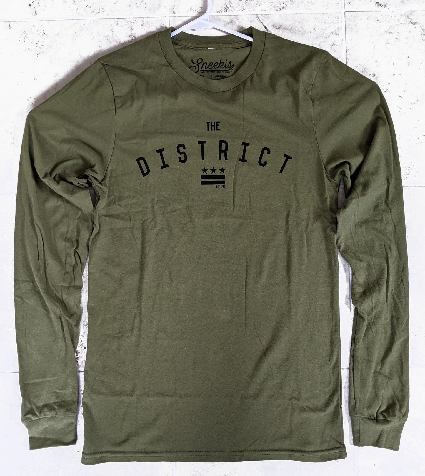 The District - Long Sleeve Tee - Olive Green