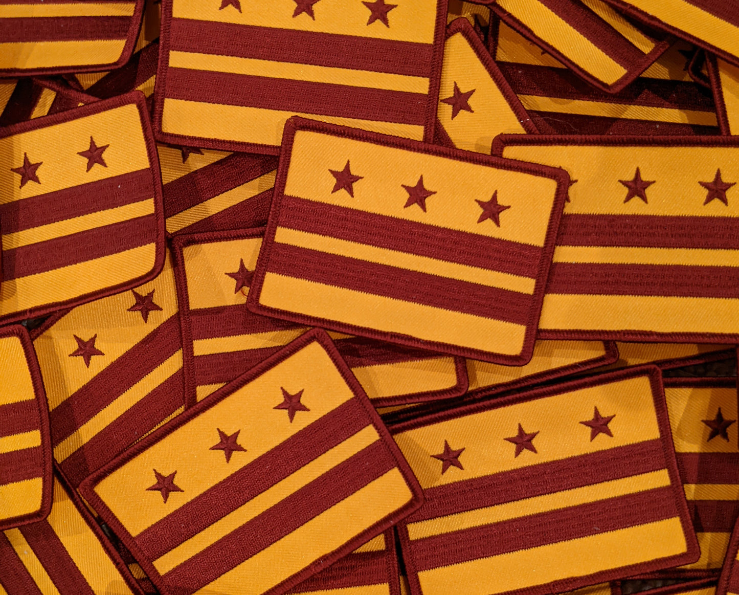 Burgundy and Gold DC flag Patch