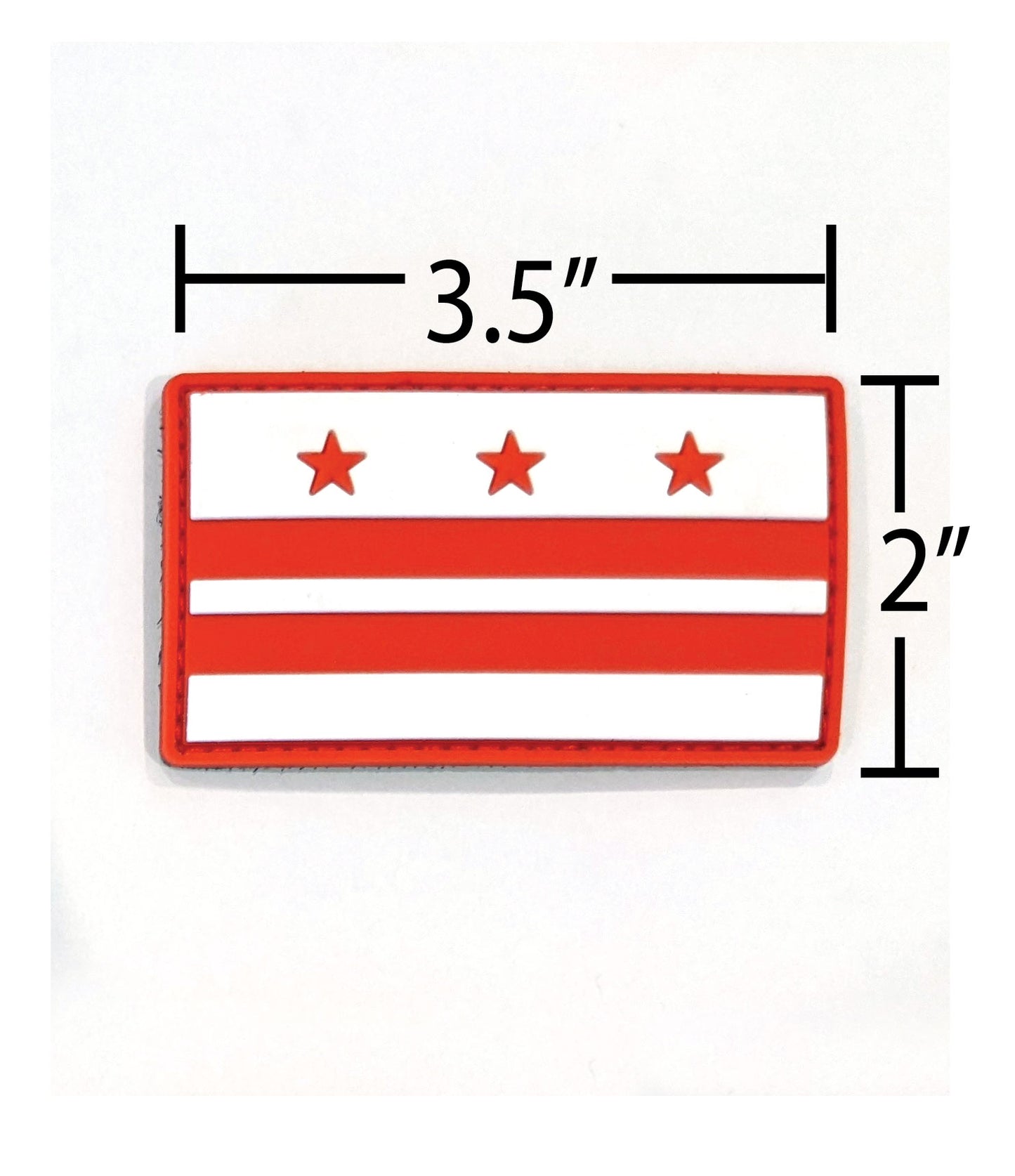 Washington DC PVC Rubber 3D patch - Hook and Loop Fastener