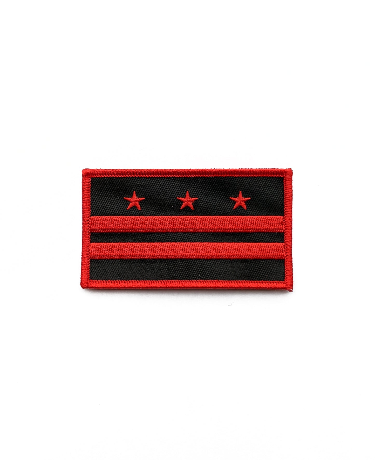 Washington DC Flag Patch Black & Red Version